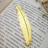 Metal Tüy Bookmark Belge Kitap Mark Etiket Parti Favor Altın Gümüş Gül Altın Yer İmleri Ofis Okul Malzemeleri Mezuniyet Hediye