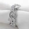 luxury choucong Wieck Antique jewelry Flower Desgin 925 Sterling Silver Simulated stones Wedding Engagement Rings For Love Size 55245235