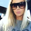 Okulary przeciwsłoneczne 2021 Vintage Kardashian Kobieta Moda Okulary Płaski Słońce Luksusowy Projektant Duże Odcienie Gafas De Sol Mujer1