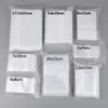 100 stks / partij Plastic Zip Lock Plastic Zakken Herscholingsbare Transparante Sieraden / Voedsel Opbergtas Keuken Pakket Tas Clear Ziplock Bag Groothandel