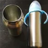 8oz 240ml süblimasyon su şişesi süt kupası 18/8 paslanmaz çelik hemşirelik yalıtımlı vakum besleme bardağı bebek emme şişesi BPA içermeyen