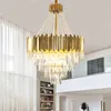 Grande Chandelier de Cristal Gold em Construção Duplex de Luxo Lobby Lobby Engenharia Villa Sala de estar Hollow Candelabro