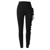 Gothic Lady Punk Style Leggins Frauen Slim Leggings Plain Dünne Baumwolle Gerade Weibliche Schwarze Leggings Steampunk Streetwear # LR1 LJ201006