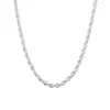 Collier en argent Sterling 925 pour femmes et hommes, chaîne en corde ed de 4mm, 16, 18, 20, 22, 24 pouces, à la mode, breloque de mariage, bijoux 205i