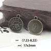 Античные латунные знаки зодиака подвески Charms Horoscope Conselations Beads подвески для браслетов ожерелье изготовления ручной работы DIY ювелирные аксессуары оптом