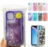 Treibsand Transparente Bling Flüssigkeit Glitzer Schutzhülle Stoßfeste Handyhülle für iPhone XS XR 11 PRO MAX 12 für Samsung S20 plus