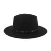 Qiuboss 60 cm Big Head Size Black Red Patchwork Wool Felt Jazz Fedora Hats Caps Wide Brim Panama Trilby Cap för män Kvinnor T2001184145359