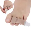 Tyg Toe Finger stöder Straightener Hammer Toe Hallux Valgus Corrector Bandage Toe Separator Splint Wraps LX3427