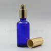 Flacon vaporisateur en verre bleu vide, bouteille d'huile essentielle de soins de la peau maison, contenants cosmétiques vides, 15 bouteilles de parfum bon paquet