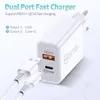 18W PD USB C Wall Charger 18W Power Delivery PD Snabbladdare Adapter Typ C Laddare US UK EU Plug Fast Charging för Samsung SMATP6142931