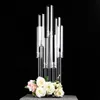 For Led candle)Table decoration centerpieces 9 arm taper candleholder tall clear acrylic crystal base tubes wedding candelabra sale used senyu638