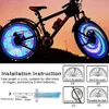 Pneumatici per pneumatici per bici da moto per bicicletta 32 LED Flash Spoke Light Lamp Luci per ciclismo all'aperto per ruota da 24 pollici