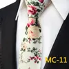 Cracons de marié Coton Coton Floral Men's Tie Narroter Version 6cm Mariage de la fête de la fête