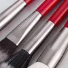 Beili Kırmızı 24 PCS Profesyonel Makyaj Fırçaları Set Doğal Saç Fırçası Makyaj Vakfı Tozu Allık Göz Farı Kaş 2010077022984