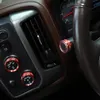 Anel de guarnição do botão do interruptor de controle central do carro em liga de alumínio para Chevrolet Silverado 2014-2018 Auto Interior Accessories205O