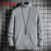 RUIHUO Inverno Solido Pullover Dolcevita Abbigliamento uomo Collo alto Cappotti Collo alto Maglione lavorato a maglia Abbigliamento uomo coreano M-3XL 201117