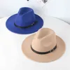 children's Fedora Hat Imitation Woolen Winter Felt s Fashion Jazz Fleece hat for kids wool British 220105