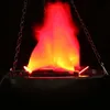 Elektronisk simulering Fake Flame Fire Hanging Lamp Brazier Light for Church Bar Party Decor Artificial Simulated Hanging Basin E Y1414537