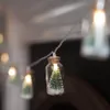 Luci della stringa della bottiglia del barattolo di vetro dell'albero di Natale con 20 LED a batteria per la festa di nozze Luci natalizie Decorazione natalizia Y200903