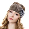 Winter Ear Warmer Rabbit Pompom Headhand Women Fashion Knitted Hair Band Elastic Headwrap Wide Crochet Turban Hair Accessories