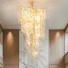 100% koper kroonluchter geleide moderne boomtakken Kroonluiers Lichten Lichten Hotel Hall Parlor Woonkamer Villa Trap Home Indoor verlichting