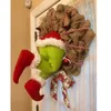 Hur grinch stal burlap krans julkrans dekorationer super söta och härliga stora gåvor för vänner tb försäljning 201204