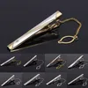 Tie Clips Men's Metal Slips Bar Crystal Formal Dress Shirt Wedding Ceremony Gold Tie Clip Smycken Tillbehör