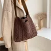 Weibliche Woolen Stricksäcke Teenager Häkeln Taschen Kreuz Handtasche Winter Koreanische Mode Retro Chic Große Kapazität über Schultertasche