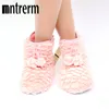 Mntrerm Fashion Innenhause Hausruhe warme weiche Plush -Pantoffeln bequeme reine Farbe Innenpantoffeln süße Frauen Schuhe Neu 201026