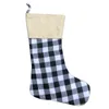 2021 Weihnachtsstrumpf Grid Plaid Weihnachtsstrumpf Anhänger Süßigkeiten Geschenke Tasche Geldbörse Patchwork Lange Socken Weihnachtsschmuck Geschenke