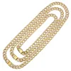 Hip Hop Iced Out Tennis Chain Mens 15mm Cuban Link Necklace Bracelet Diamond Designer Necklaces Jewelry For Women Party Gold Silver Bracelets Chains Choker Gift