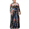 Ethnic Clothing Women Fashion African Dresses For Dashiki Long Dress 2021 Spring Autumn Elegant Maxi Wear