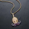 Подвесные ожерелья милый мультфильм 2021 Морской осьминог Колень Цвет Мужчины и женщины нейтральные украшения хип -хоп ветер1