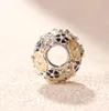 Perle de charme d'arrangement floral classique en émail multicolore en argent sterling 925 pour bracelets de charme de bijoux Pandora européens