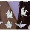 6set 15cm handgjorda vita origami kranbannrar för bröllop dekoration papper party födelsedag diy dekorationer y2010065643642