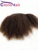 # 4 hästsvans tilläggsklämma i malaysisk jungfru afro kinky lockig magi pasta ponytails för svarta kvinnor mörkbrun lockigt linda runt ponny svans
