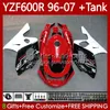 Carrocería + Tanque Para YAMAHA Thundercat YZF600R YZF 600R 600 R 1996 1997 1998 1999 2000 2001 Cuerpo 86No.140 YZF-600R Rojo negro blanco 96 02 03 04 05 06 07 YZF600-R 96-2007 Carenado