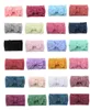 Ins solide baby meisje tulband hoofdband zachte nylon headwraps boog knoop hoofdbanden stretchy haarbanden kinderen accessoires