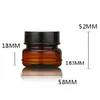 60g X 24 Stronger PET Jar Screw Caps Empty Cream Plastic Container Clear Brown Cosmetic Pot Jars Makeup Bottles 2OZshipping