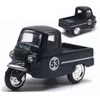 Mini legering plast trehjuling retro simulering tre hjulmotorcykel leksak diecast autorickshaw modell figur leksaker för barn gåvor 229498200