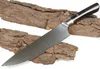 Specialerbjudanden 13 tums Damaskus Kökskniv VG10-Damascus Stålblad Full Tang Ebony Handtag Fasta knivknivar med Retail Box