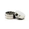 Portable Mini Cigarette Grinder Smoking Accessories 30mm Flat Zinc Alloy Manual 3 Layer Metal Cigarettes Crusher6404127