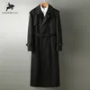 6XL 7XL 8XL 9XL Echter Trenchcoat mit hohem Schlitz, Windjacke, langer, tödlicher klassischer Windjacke, Wu Jing Won the Handsome X-Long Coat 201119