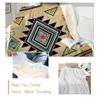 Beddingoutlet Geometric Print Throw Deken Bedspread Southwest Microfiber Sherpa Fleece Sofa Bed Deken Aztec Bedding 130x150 LJ201127