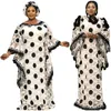 Spetsklänningar för kvinnor Plus Size Boubou Robe Femme Mode Afrikansk Klänning Dashiki Broderad Blomma Kaftan Klänning Muslim Abaya1344m