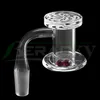 DHL!!! Beracky 20 mm OD abgeschrägter Rand Quarz Blender Banger mit Quarz Carving Spinner Cap2 Stück Rubinperlen 4590 Quarznägel für Glaswasserbongs Dab Rigs Rohre