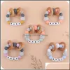 Soothers & Teethers Health Care Baby, Kids Maternity Baby Teether Rings Sile Beech Wood Teething Ring Chew Toys Shower Play Round Wooden Bea