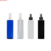 250 ml lege vierkante plastic fles spuitpomp, cosmetische sproeier container parfum, mist helder wit blauw 25pcshigh quatiy
