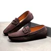 Hommes pois chaussures légers couvre-chaussures mocassins respirant confortable hommes mocassins chaussures en cuir véritable chaussures plates en cuir Nubuck