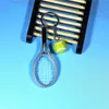 Tennisracket med boll Keychain Key Ring Exquisite Party Lightweight Sport Keychains Rolig Gullig nyckelring för barn Kids WQ654